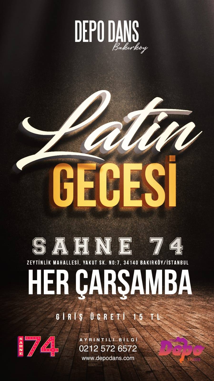 Çarşamba Bakırköy Latin Dans Gecesi