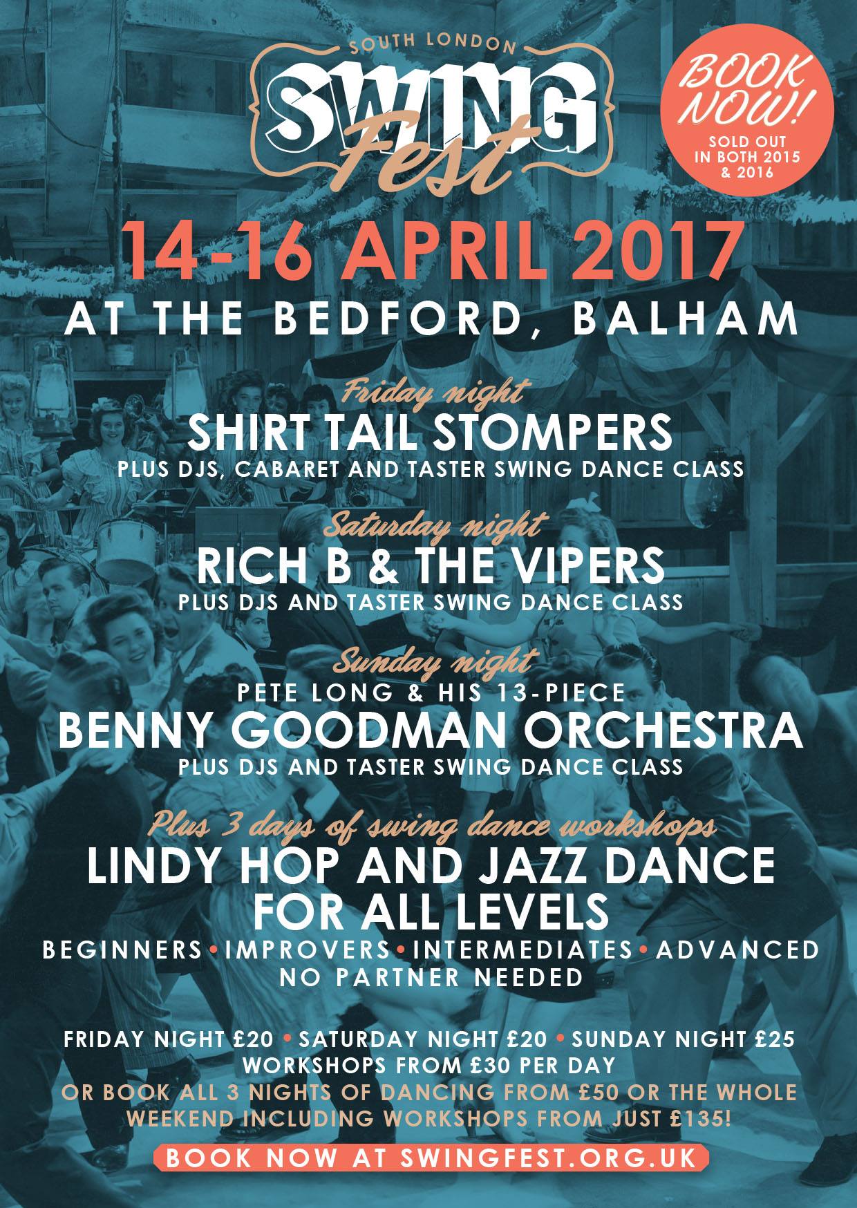 South London SwingFest 2017 - 3 days of amazing live bands, top swing DJs and swing dance workshops for all levels!