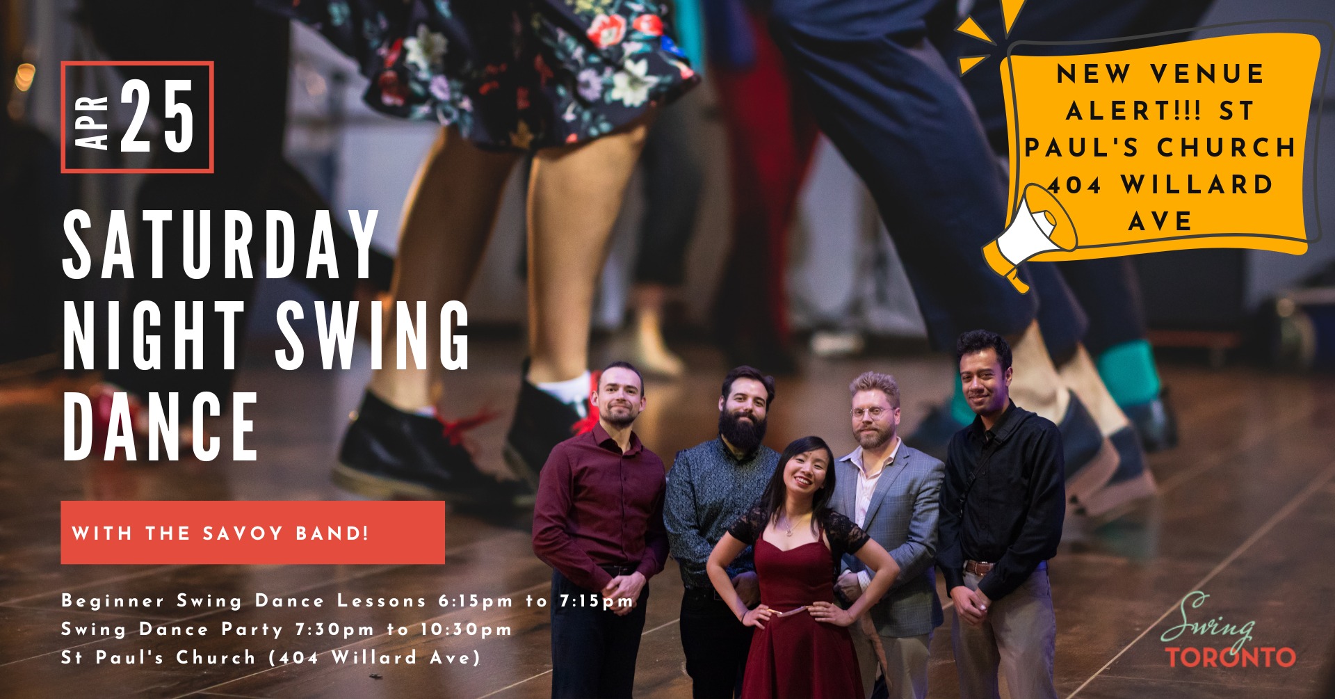 Saturday Night Swing ft The Savoy Band! Beginner lessons & Live Band Dance!