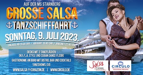 SALSA TANZSCHIFFFAHRT AUF DEM STARBERGER SEE am 9. Juli 2023