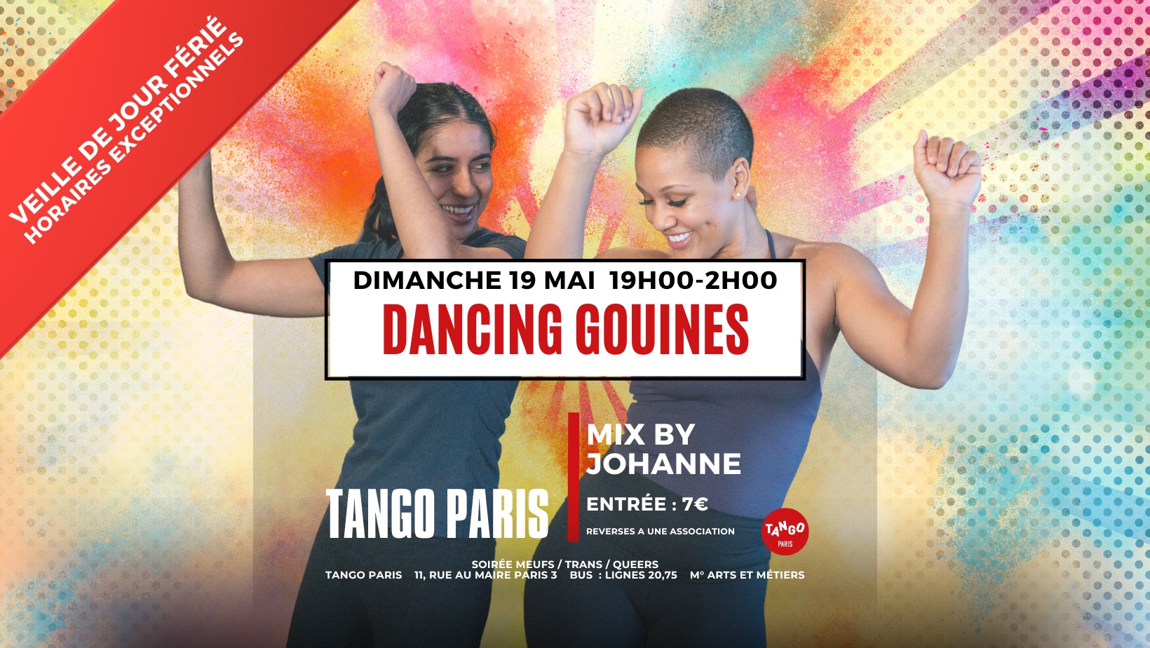 DANCING GOUINES DIMANCHE 19 MAI 19h-02h TANGO PARIS