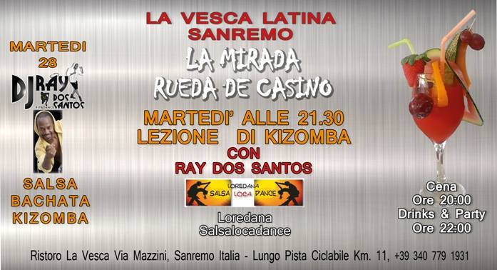 Marted 28 lezione gratuita di KIzomba La Mirada Rueda de Casino