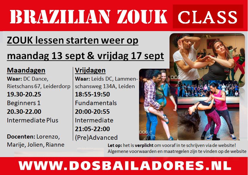 DosBailadores Start Zouk seizoen VR 17-Sept-2021
