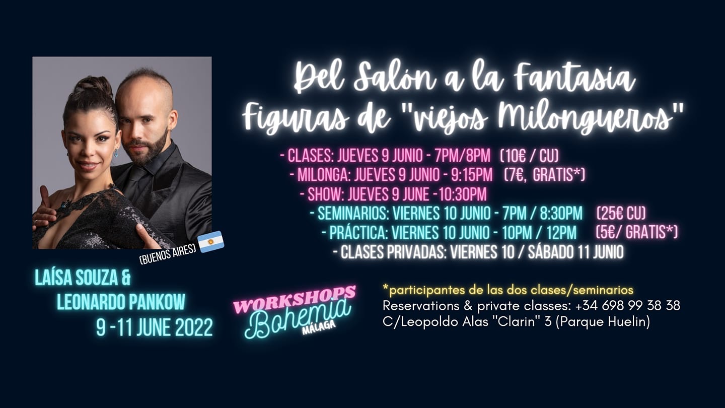 Laรญsa Souza & Leonardo Pankow: Del Tango Salรณn al Tango Fantasรญa - Clases, Seminarios y Show