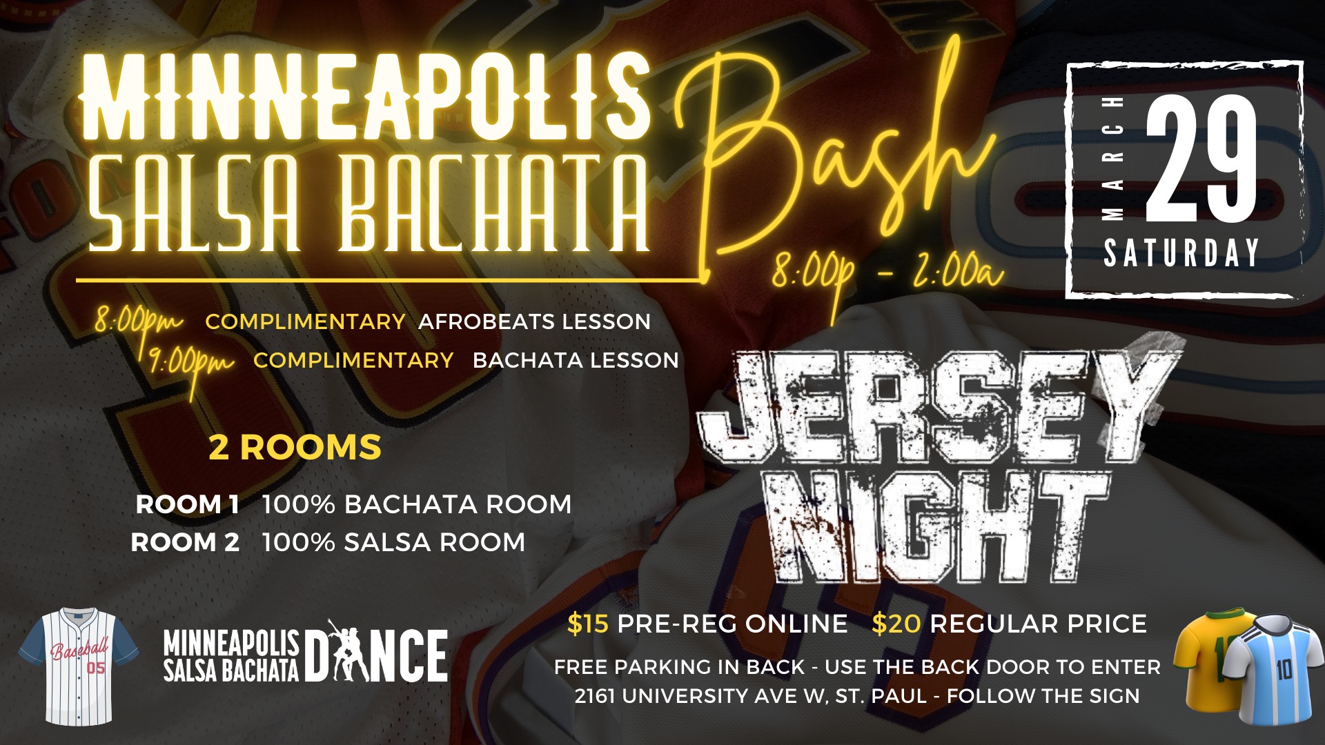 MINNEAPOLIS SALSA BACHATA BASH JERSEY NIGHT
