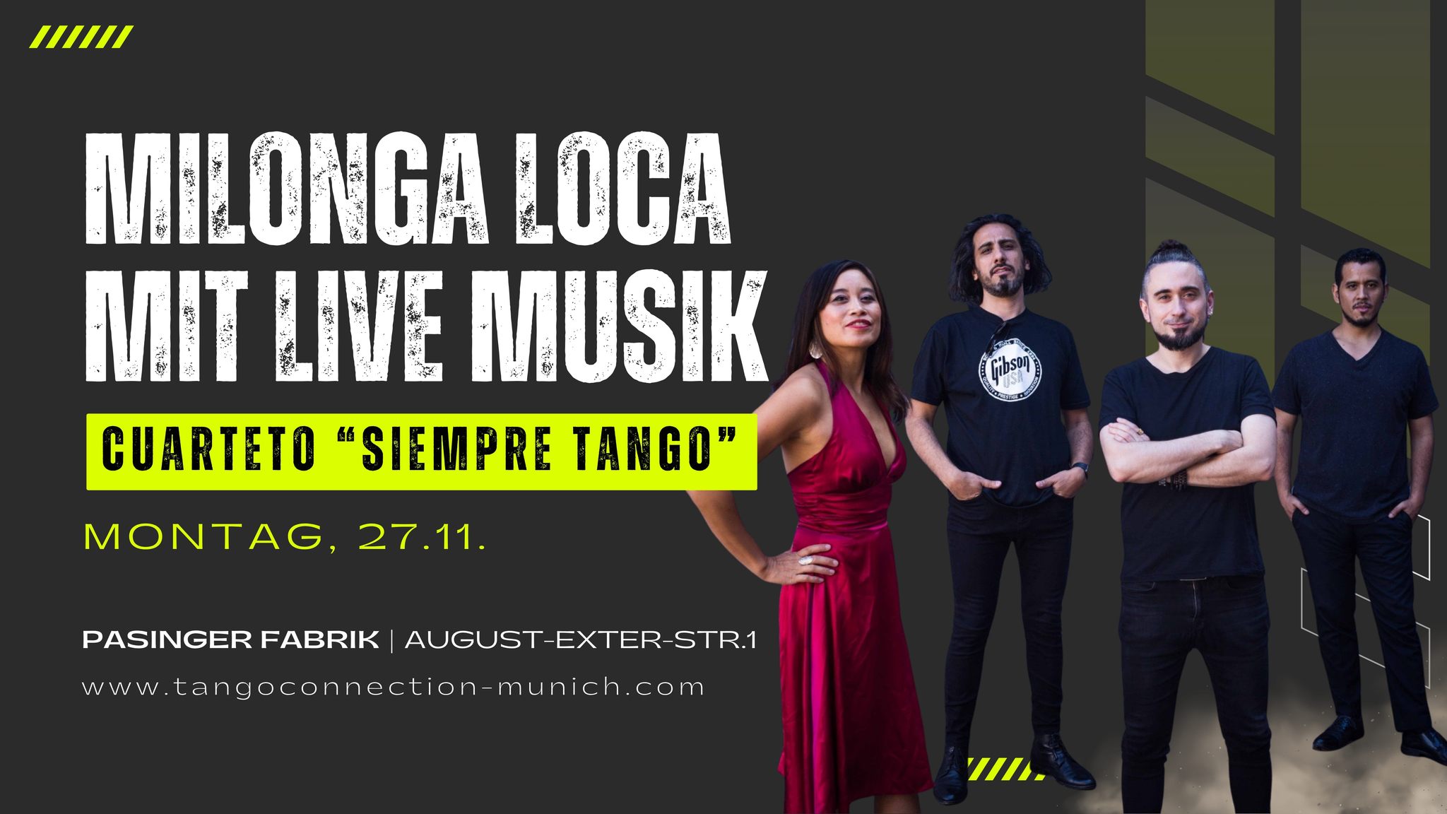 Milonga Loca mit Live Musik >> Cuarteto Siempre Tango