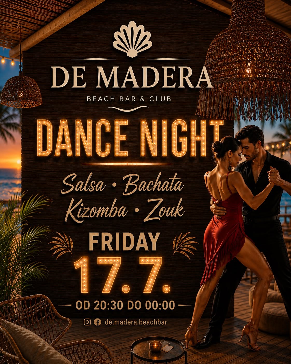 De Madera Dance Night Salsa Bachata Kizz