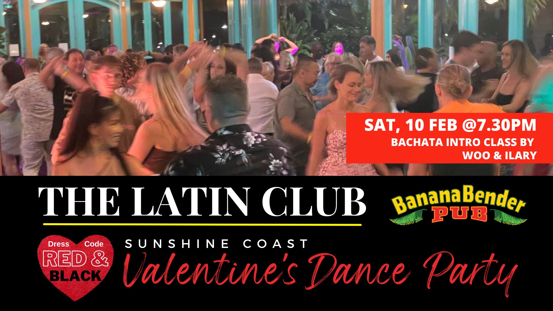 Valentine's Day Latin Club Dance Party @Banana Bender Pub 10-2-24