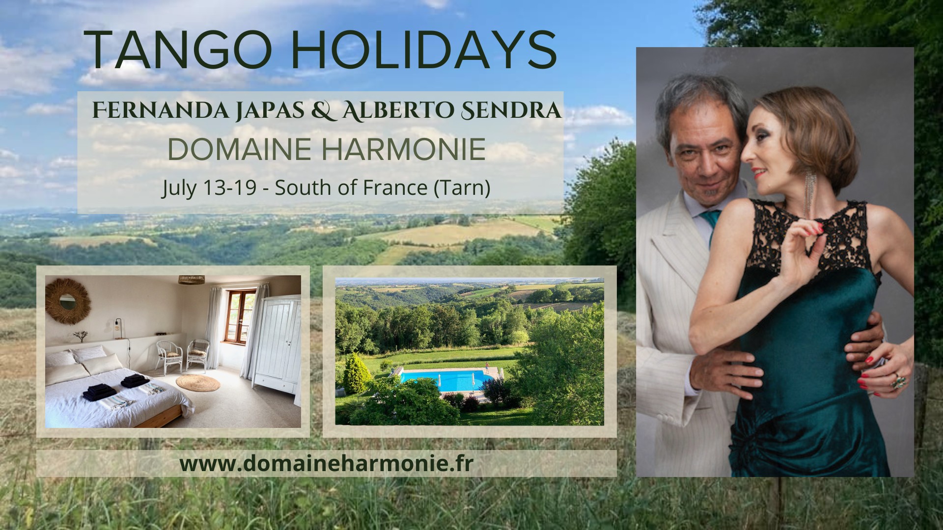 Tango Holidays with Fernanda Japas & Alberto Sendra in South of France