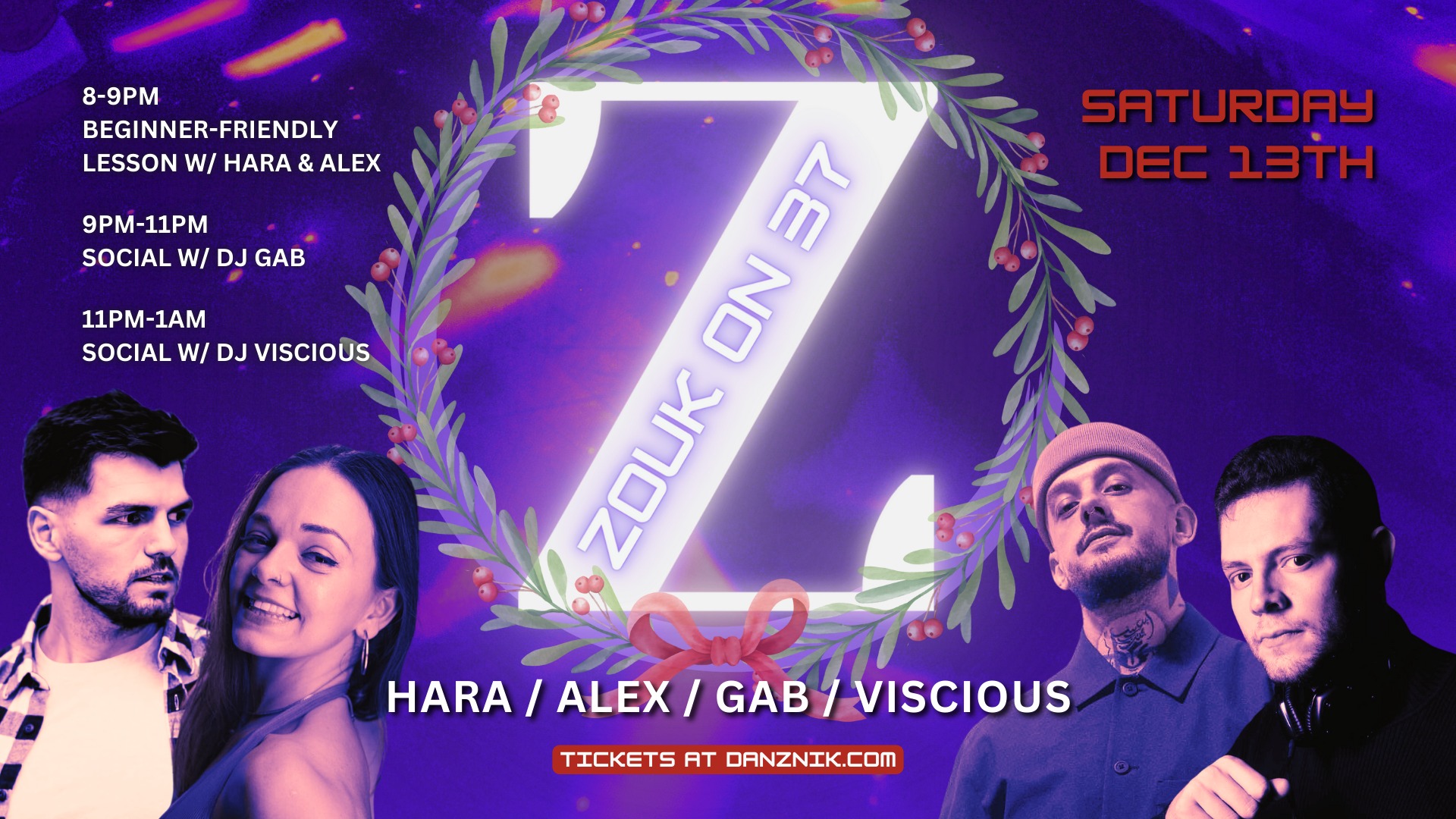 Z37 • NYC Brazilian Zouk Social with Hara Zi - Celebrate the holidays and see Hara before her trip!