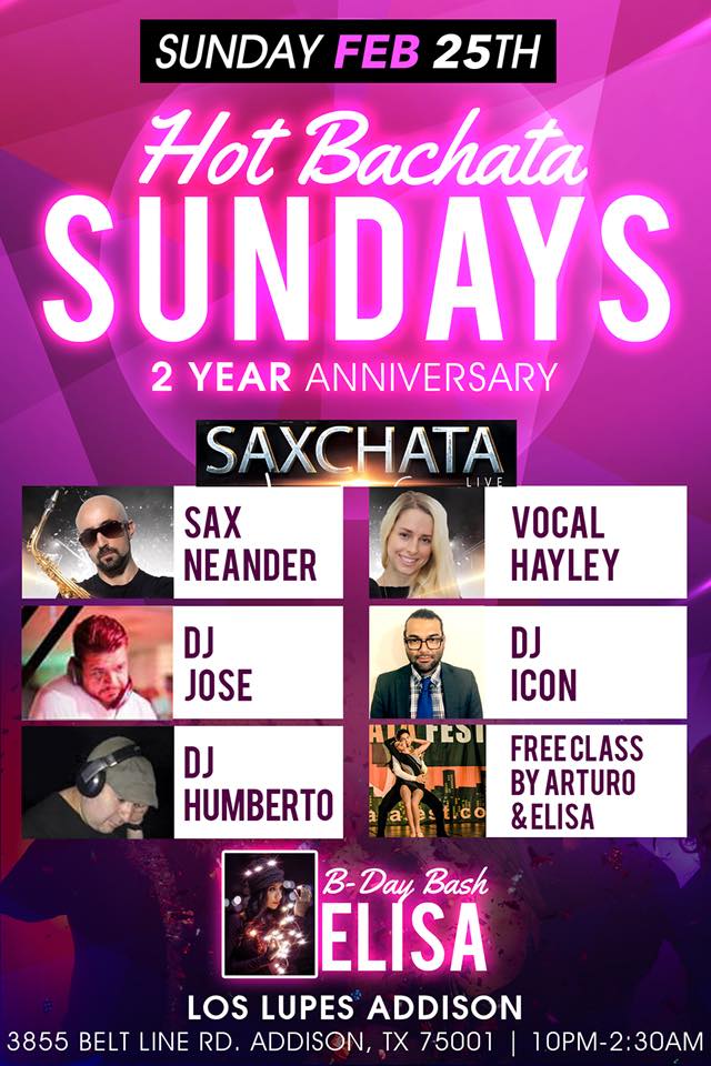 2yr Anniversary of Hot bachata Sunday night