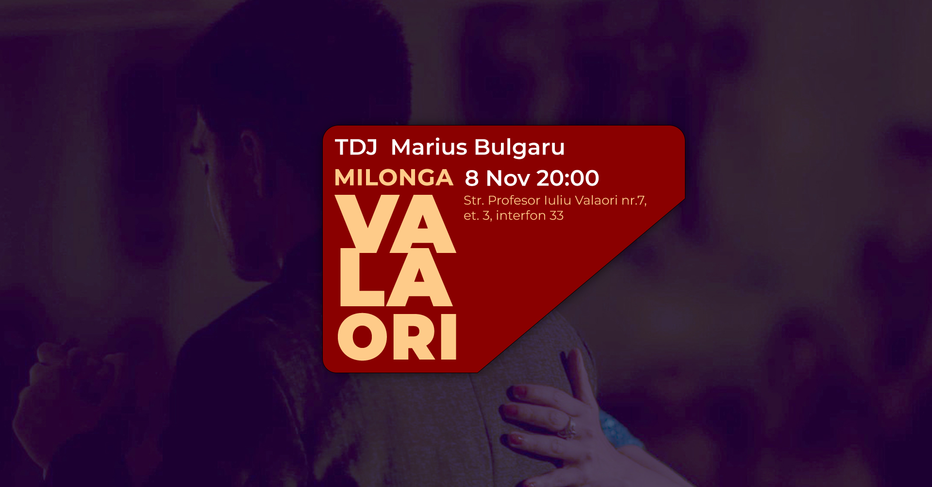 Milonga la Valaori - 8 nov., TDJ Marius Bulgaru