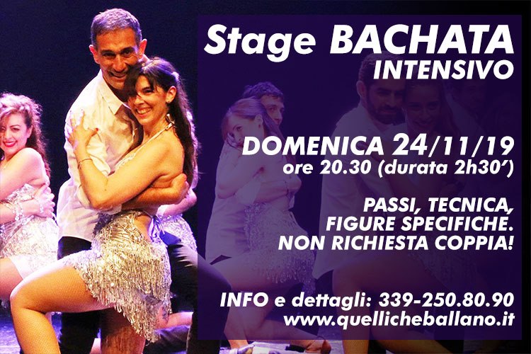 Stage Bachata Intensivo 24 Nov h20.30