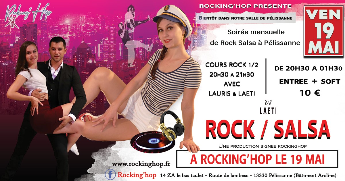 Soirée mensuelle ROCK-SALSA de Rocking'hop