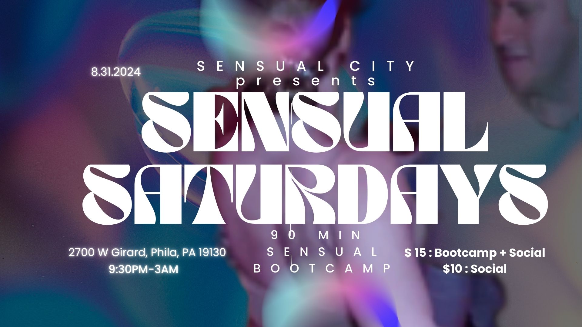 Sensual Saturdays 100% Bachata Social w 90 min Sensual Bootcamp