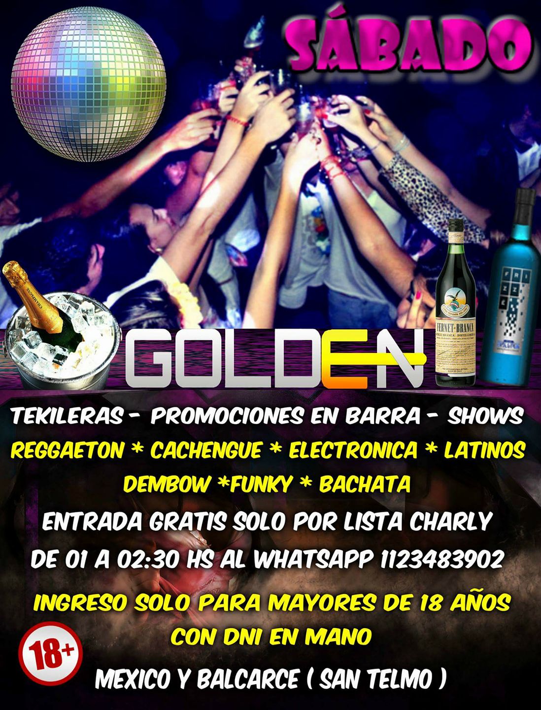 Sábado 27 - Golden Disco San Telmo ☆ Tu Mejor Opción ☆ Te Esperamos !