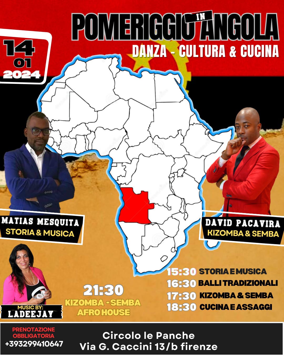 Pomeriggio in Angola:storia musica cucina e kizomba
