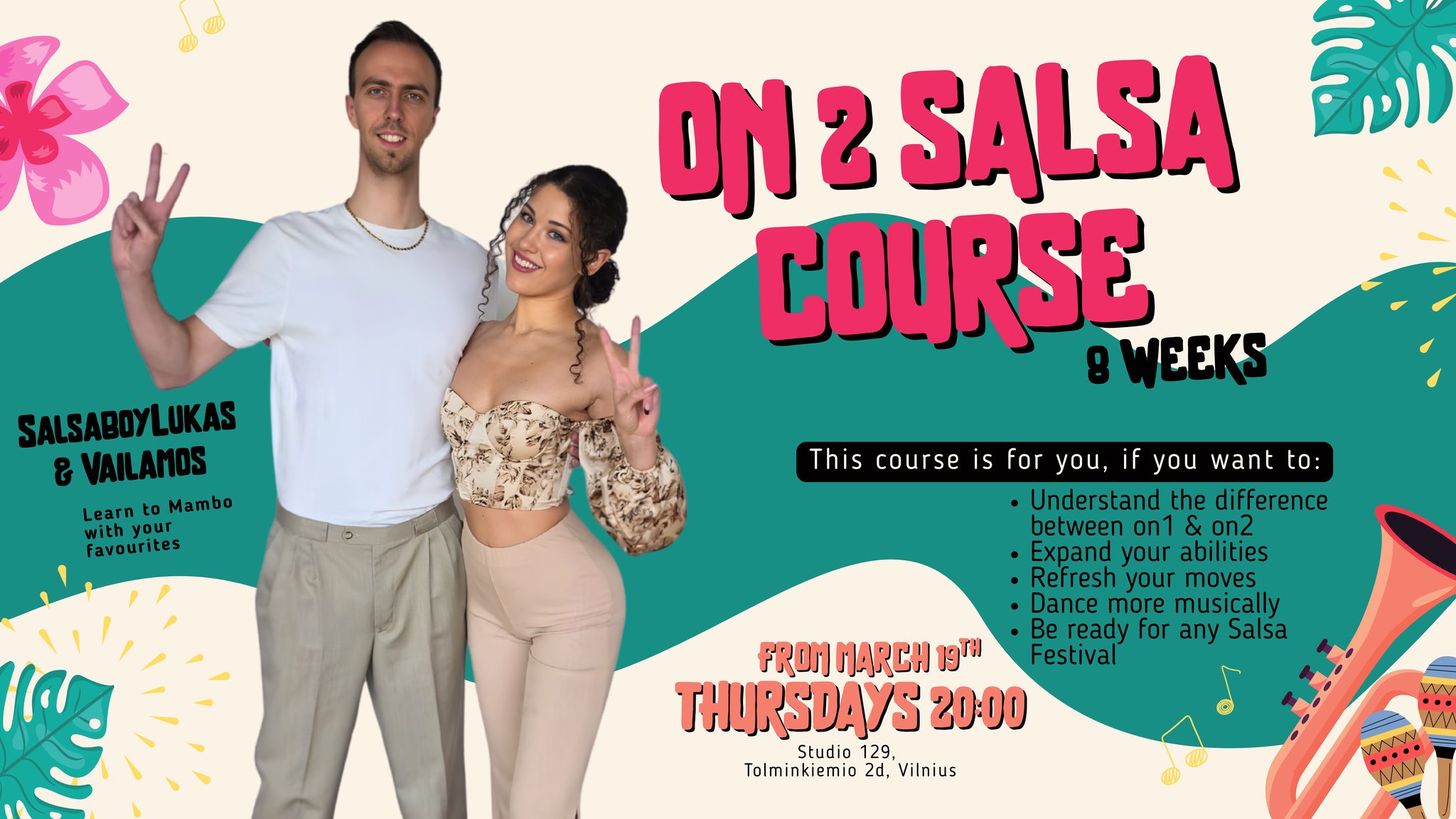 ON 2 SALSA KURSAS - LEARN TO MAMBO