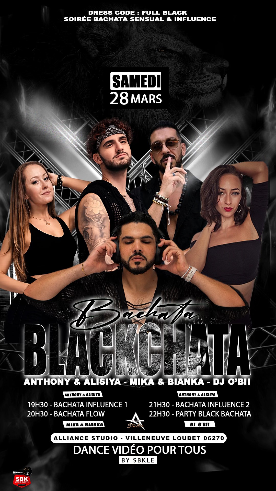 BLACKCHATA - Cours & Soirée Bachata Influence & Sensual