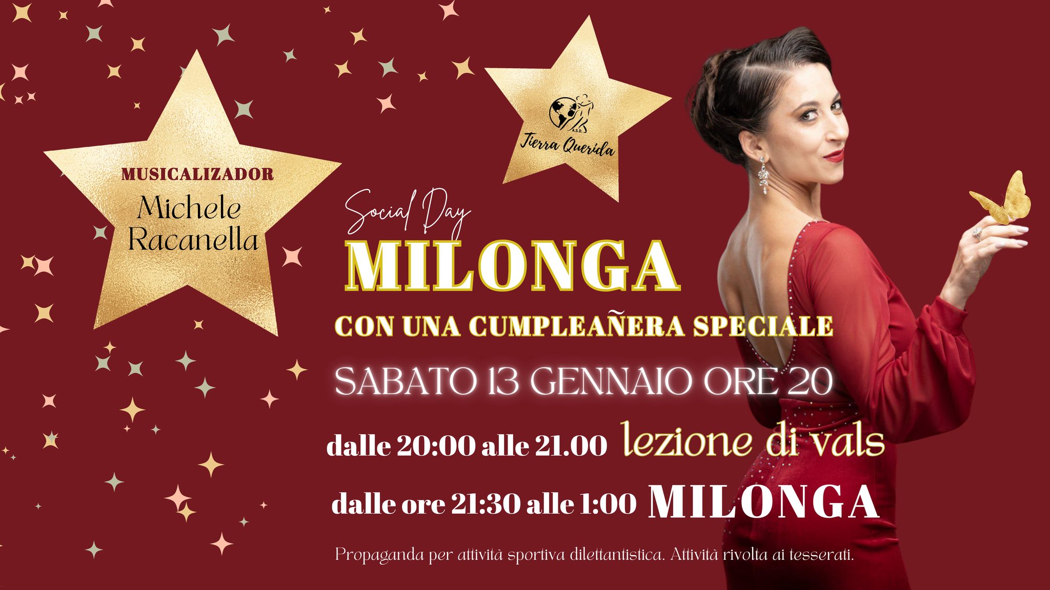 π΄ππππππ π
π π»πππππ πΈπππππ
π sabato 13 gennaio con Sara Lupparelli e Byron Torres