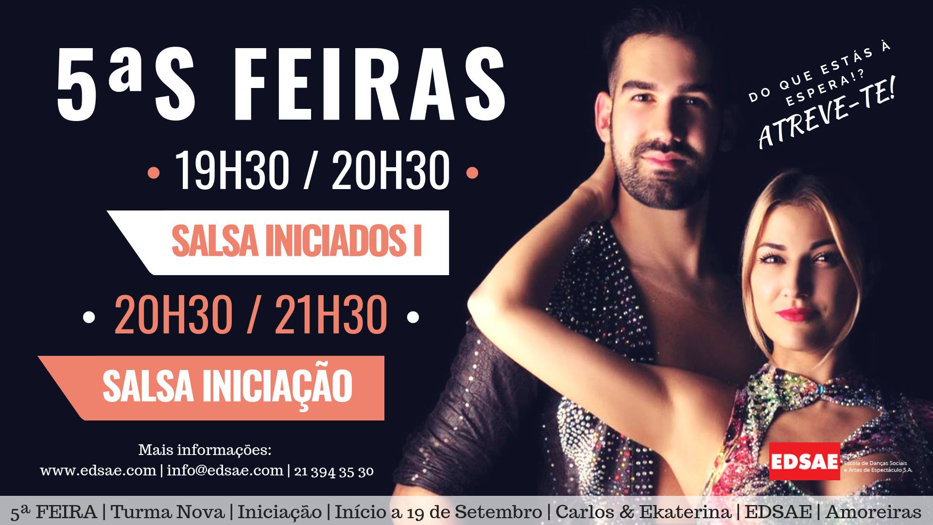 ✺ EDSAE Danças Sociais ✺ Aulas 5ªF Carlos & Ekaterina 19 SET ✺