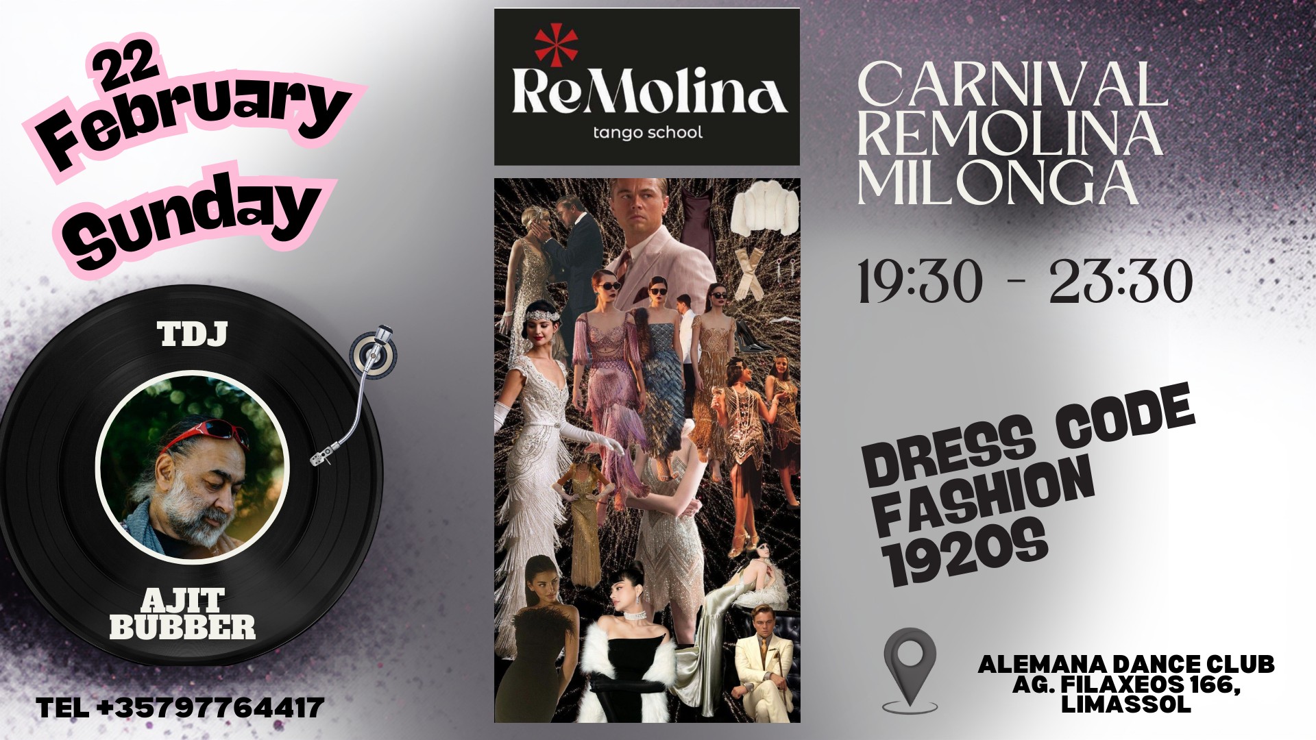 ReMolina Carnival milonga "Fashion 1920s" Sunday 22 February