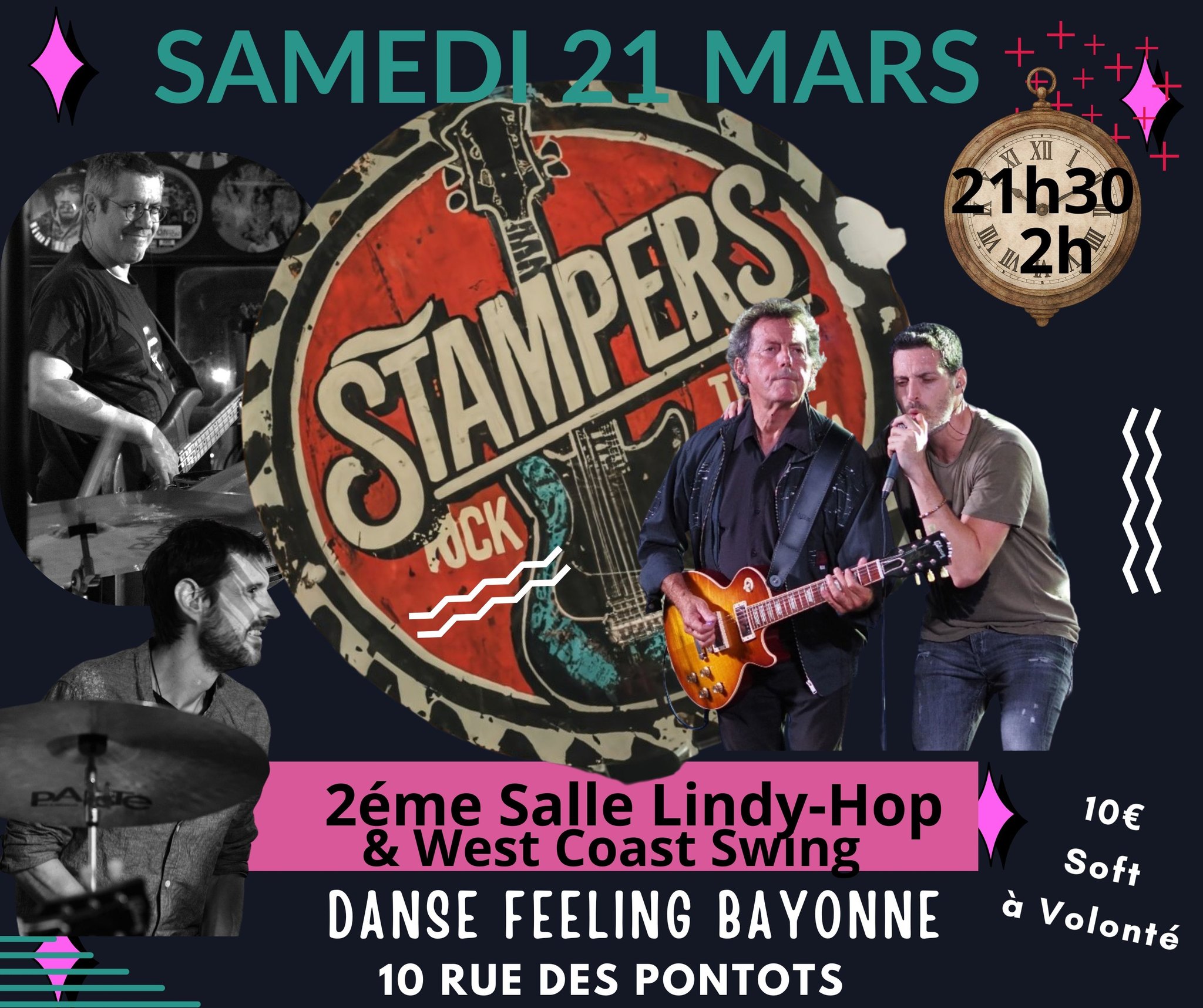 Soirée Rock Lindy West Coast avec "Les Stampers" 🤩et Dj