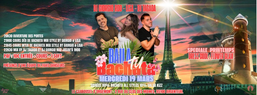 Mercredi 19 Mars Soirée Baila Tu Bachata au Moulin d'Orgemont