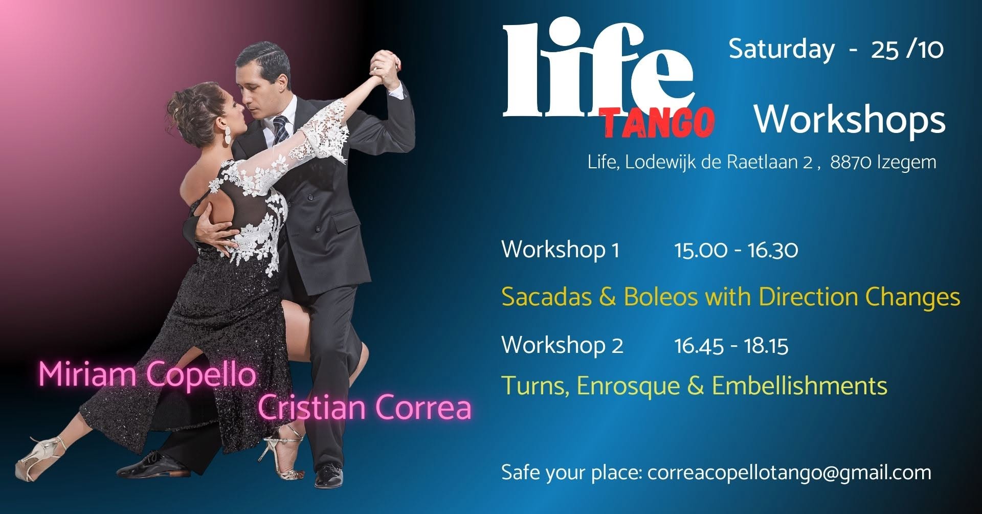 Two workshops with Cristian Correa & Miriam Copello (ARG)