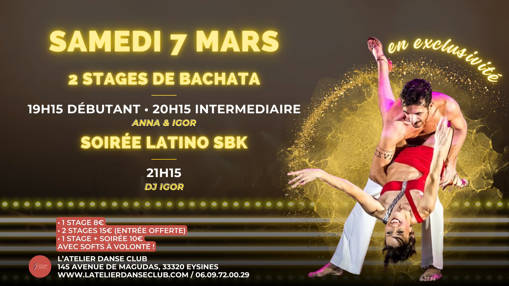 2 stages de Bachata & Soirée Latino SBK