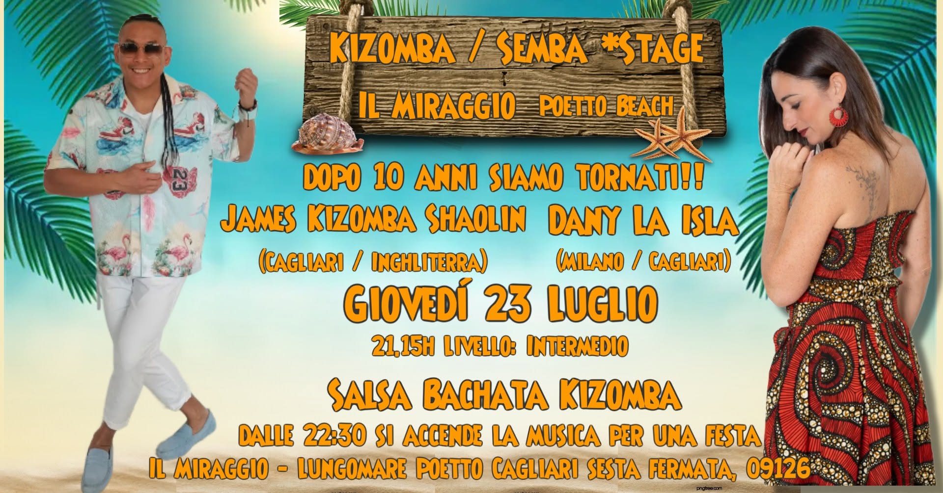 ★Be Inspired★Stage Kizomba Semba Livello Intermedio★Il Miraggio Poetto ★Dany La Isla★Kizomba Shaolin