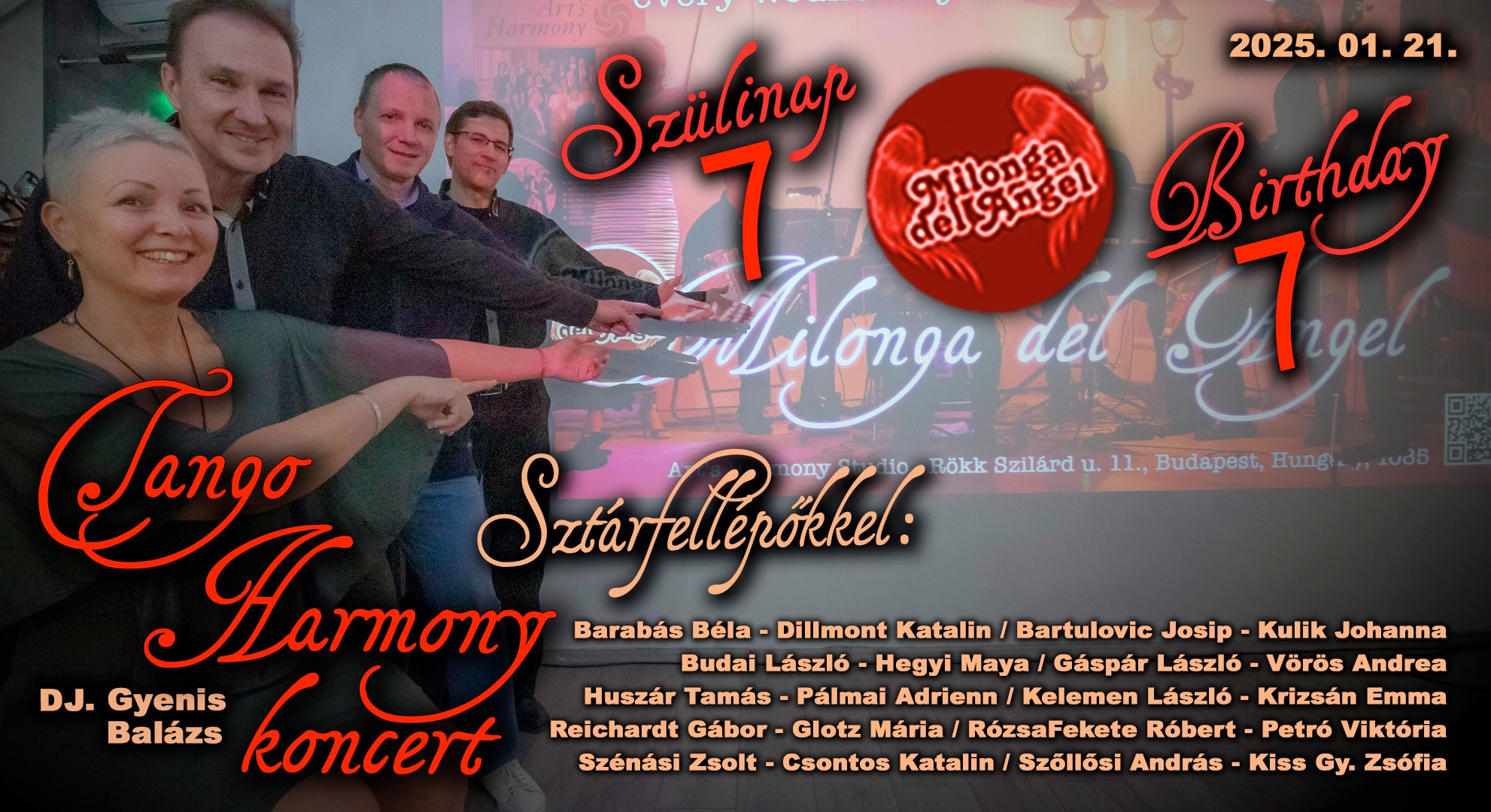 MdA 7. szülinap - Tango Harmony koncert sztárfellépőkkel - DJ. Gyenis Balázs