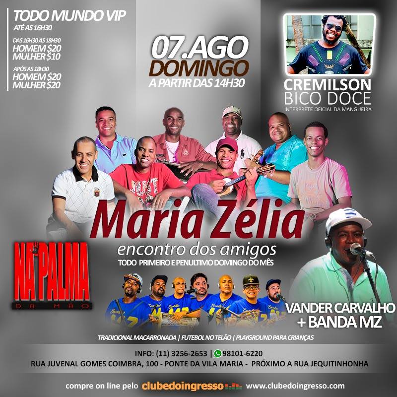 Na Palma da mão e convidados no Maria Zélia