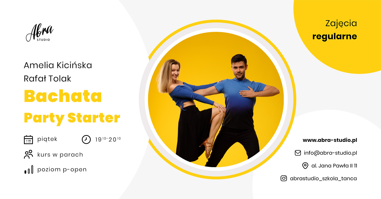 Bachata Sensual Party Starter poziom P-open z Amelią i Rafałem! Start 23 września