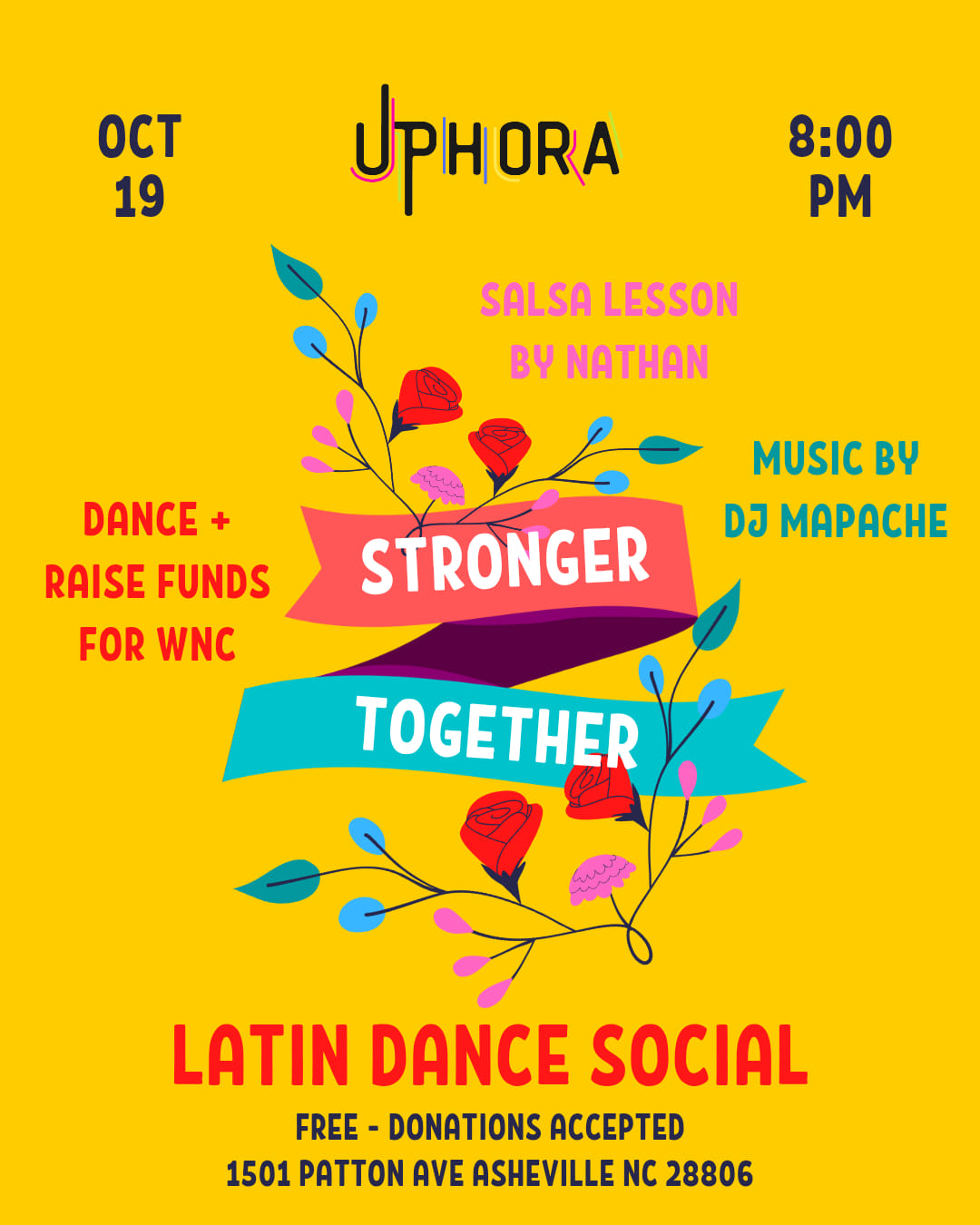 Uphora October Latin Social - Fundraiser for WNC