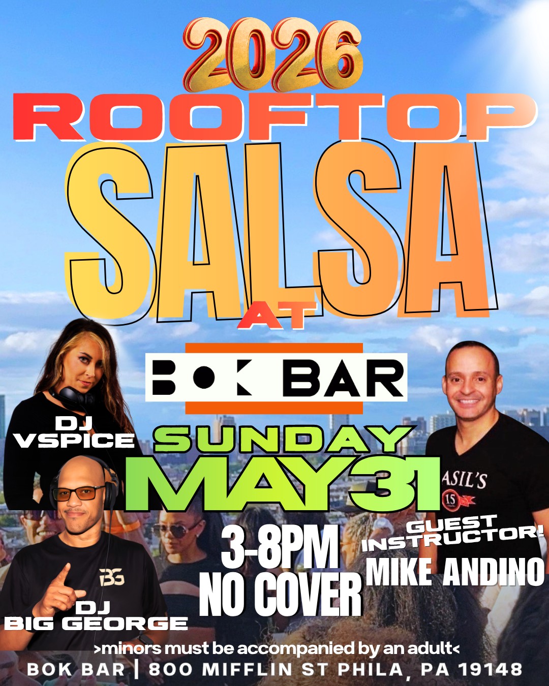 ROOFTOP SALSA AT BOK BAR MAY 31st