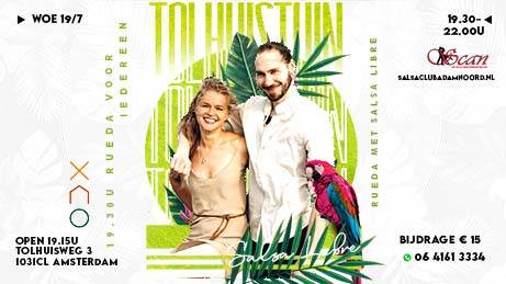 Dansen in de Tolhuistuin met intensieve workshop Rueda door Salsa Libre