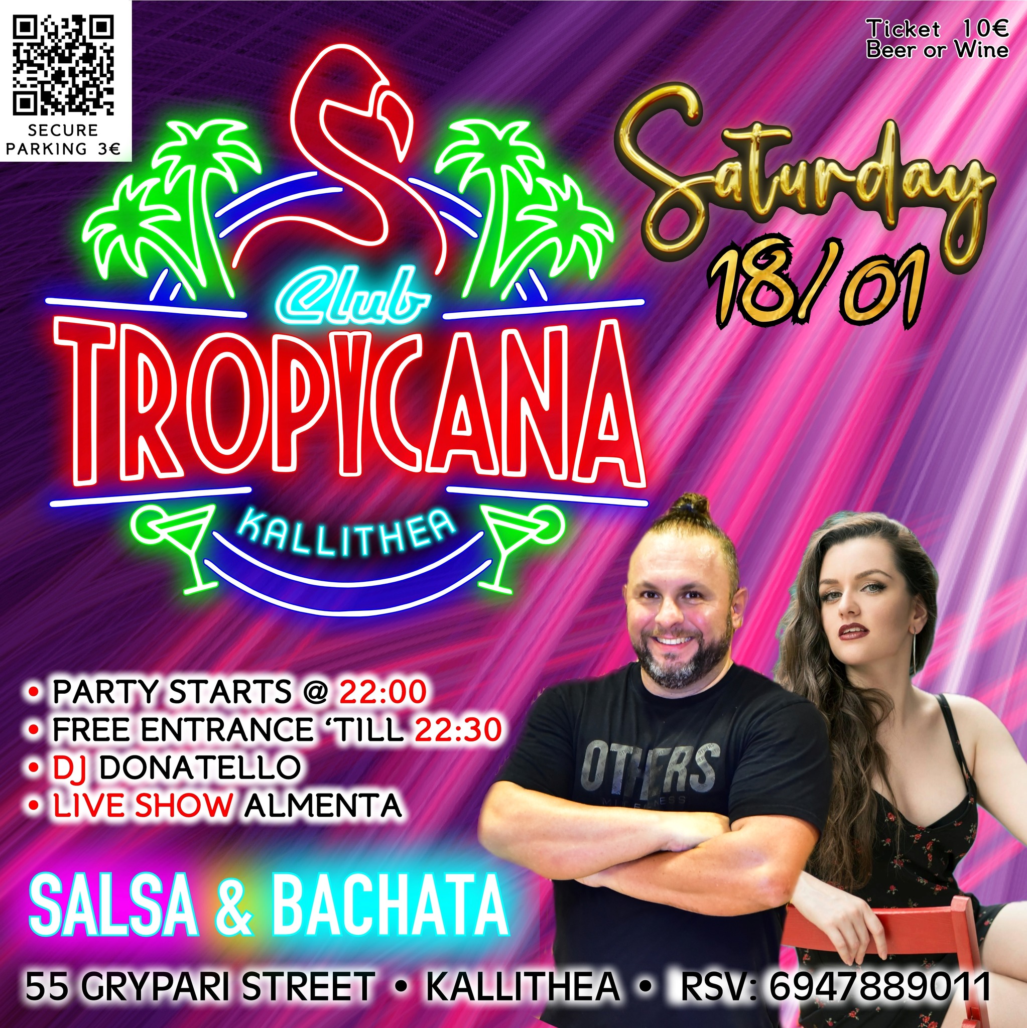 SATURDAY • Tropycana Club Kallithea Latin Live Almenta