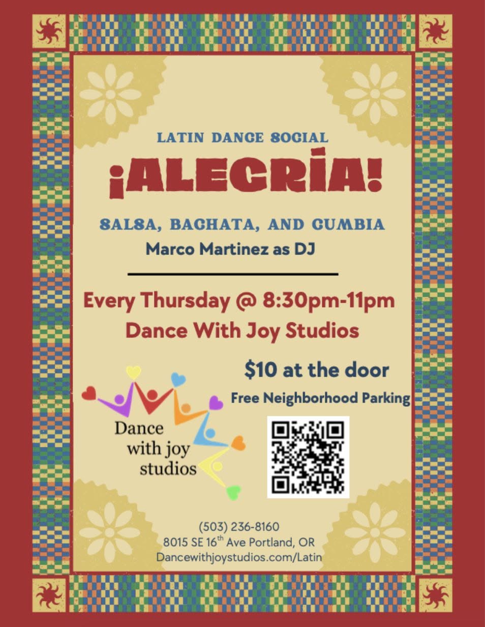 ¡Alegría! Latin Dance Social w DJ Marco Martinez