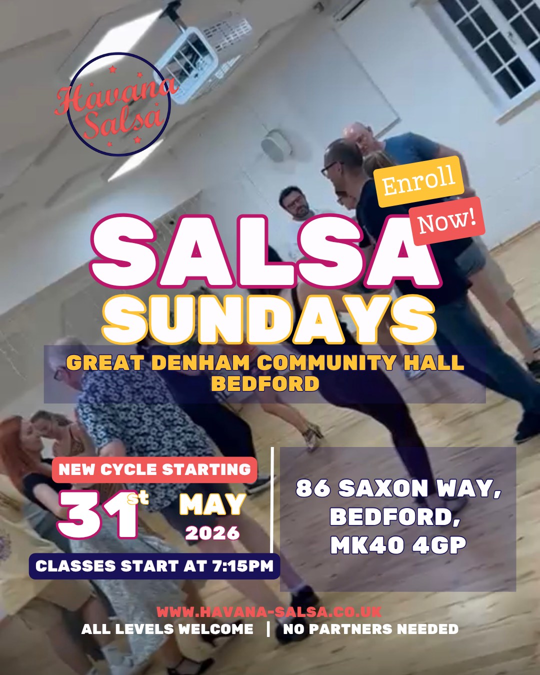 New Cuban Salsa Cycle in Bedford! (Great Denham)
