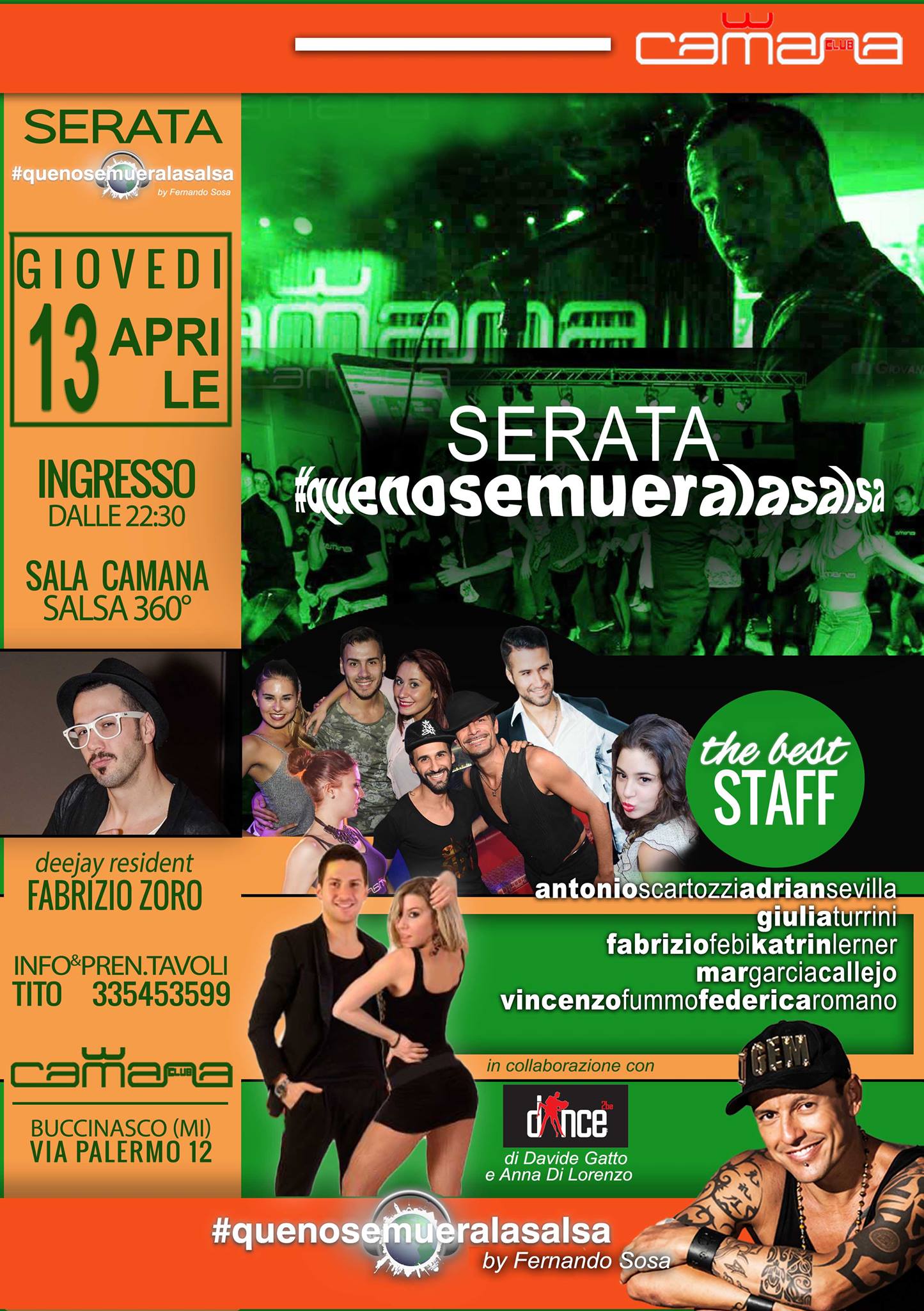 Camana Night Giovedi 13 Aprile