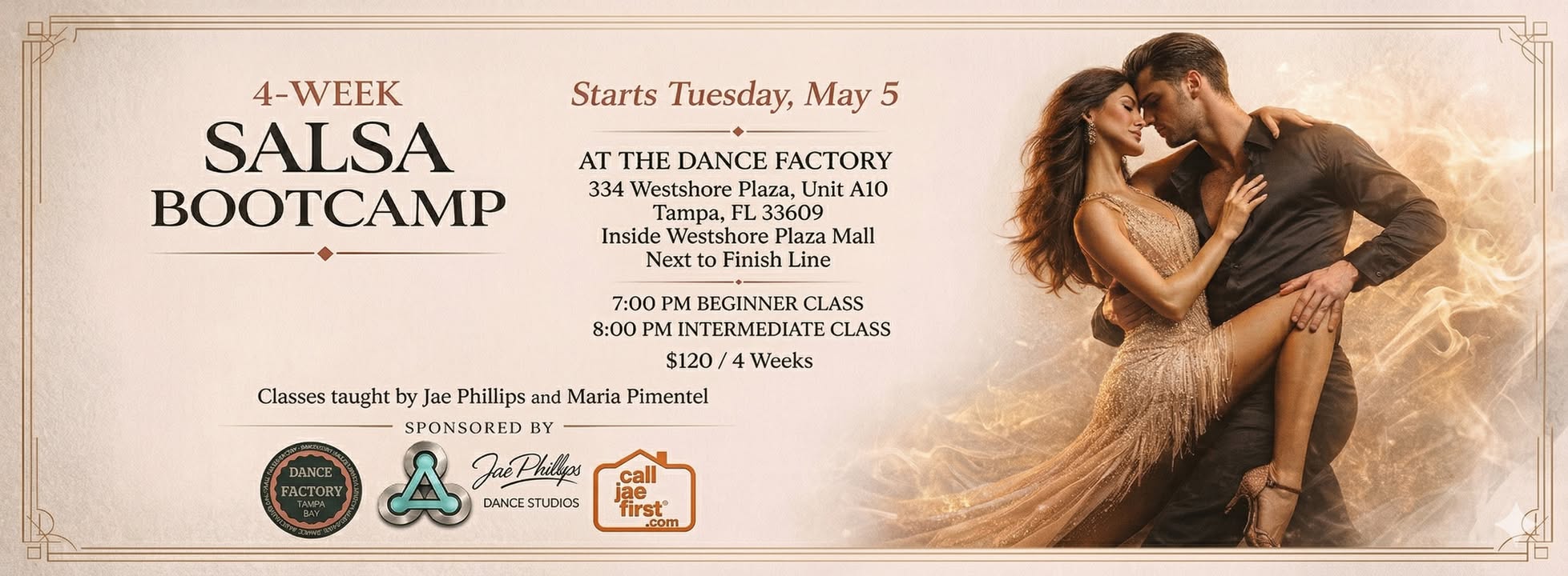 Salsa Boot Camp w Jae Phillips & Maria Pimental!