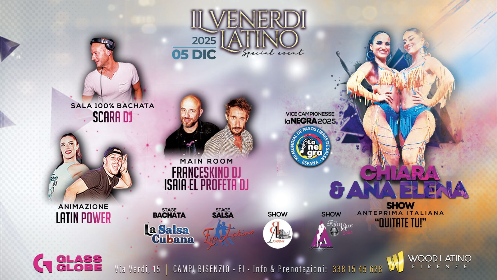 IL VENERDì LATINO @ GLASS GLOBE by Wood Latino