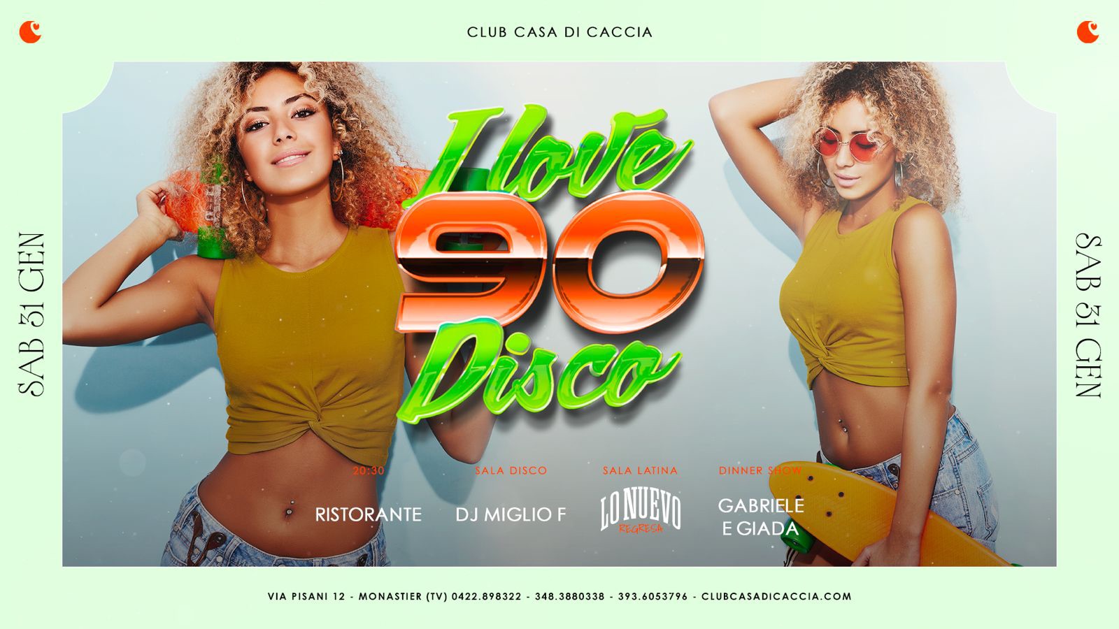 SABATO 31 GENNAIO_I LOVE❤️90 DISCO