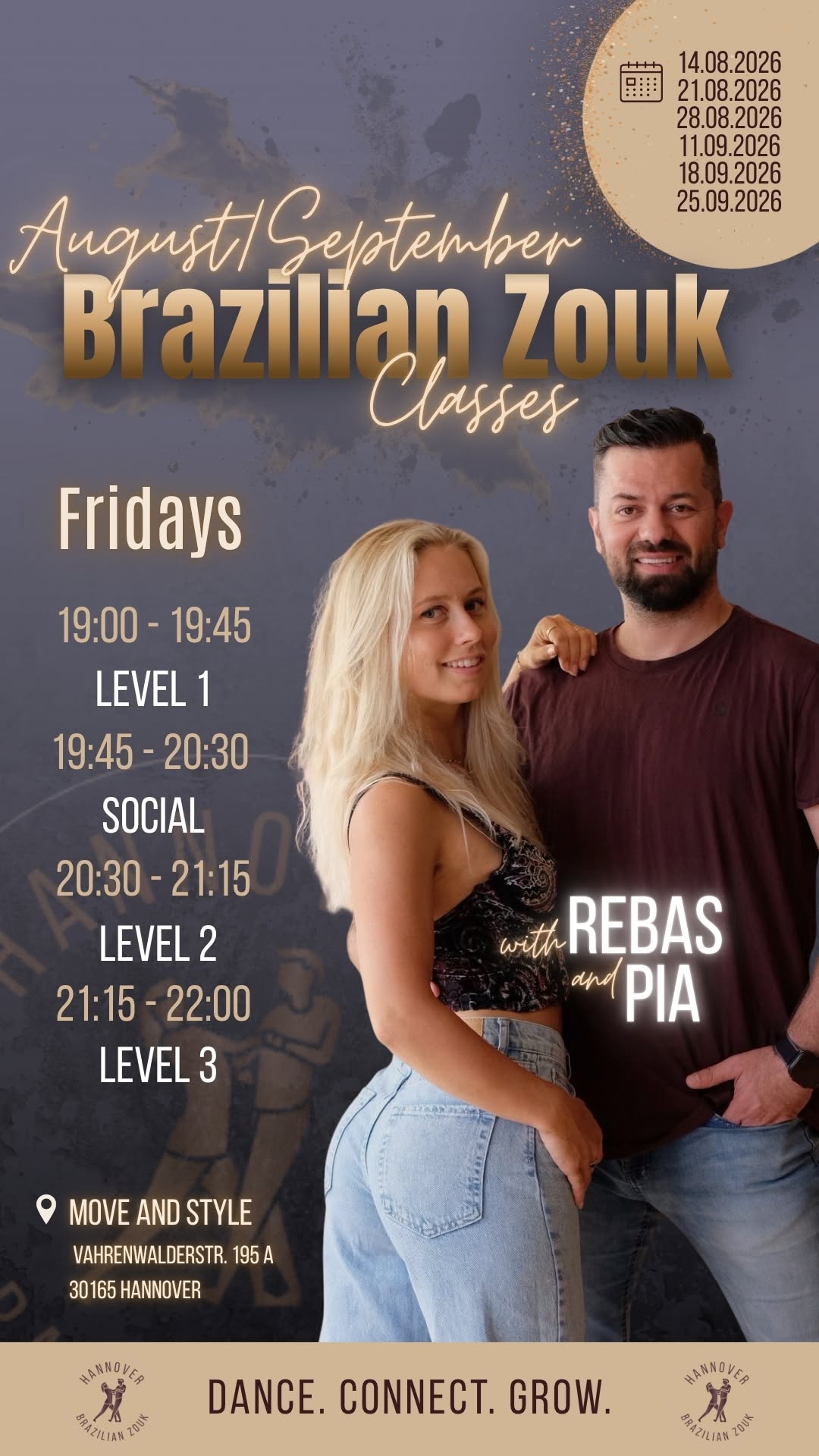 6 Wochen Brazilian Zouk Kurse in August & September
