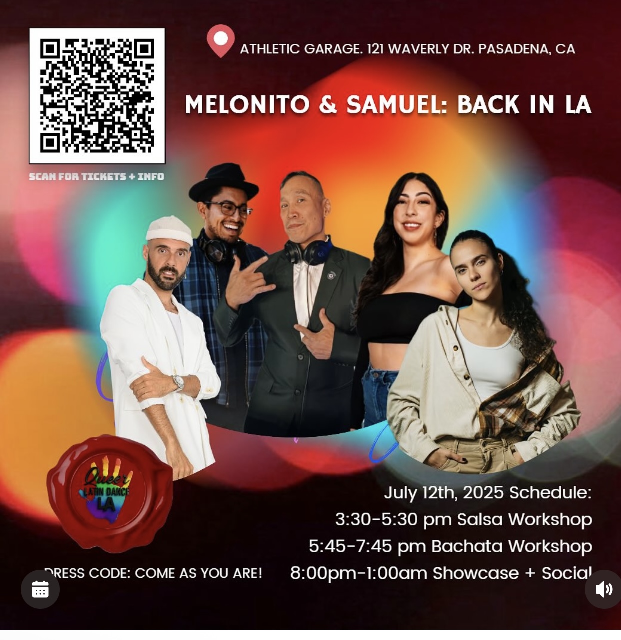 SPECIAL WORKSHOP AND SOCIAL WITH MELONITO AND SAMUEL FUNFLOW