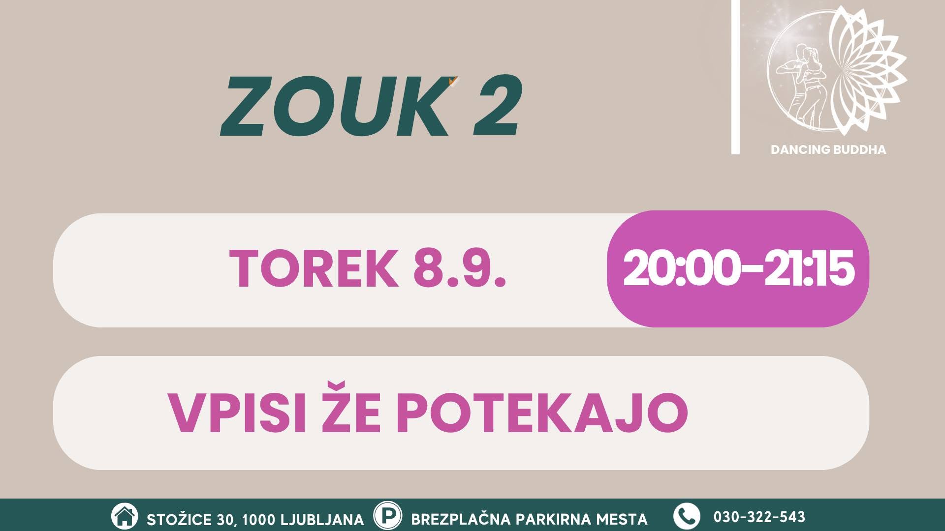ZOUK 2 - VPIS V REDNI TEČAJ
