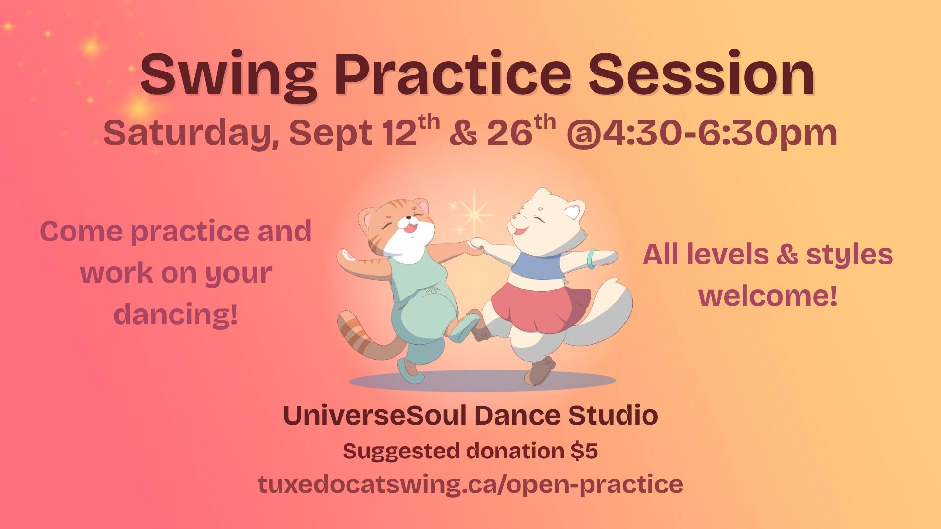 Swing Dance Open Practice - Lindy Hop Charleston Balboa Solo Jazz