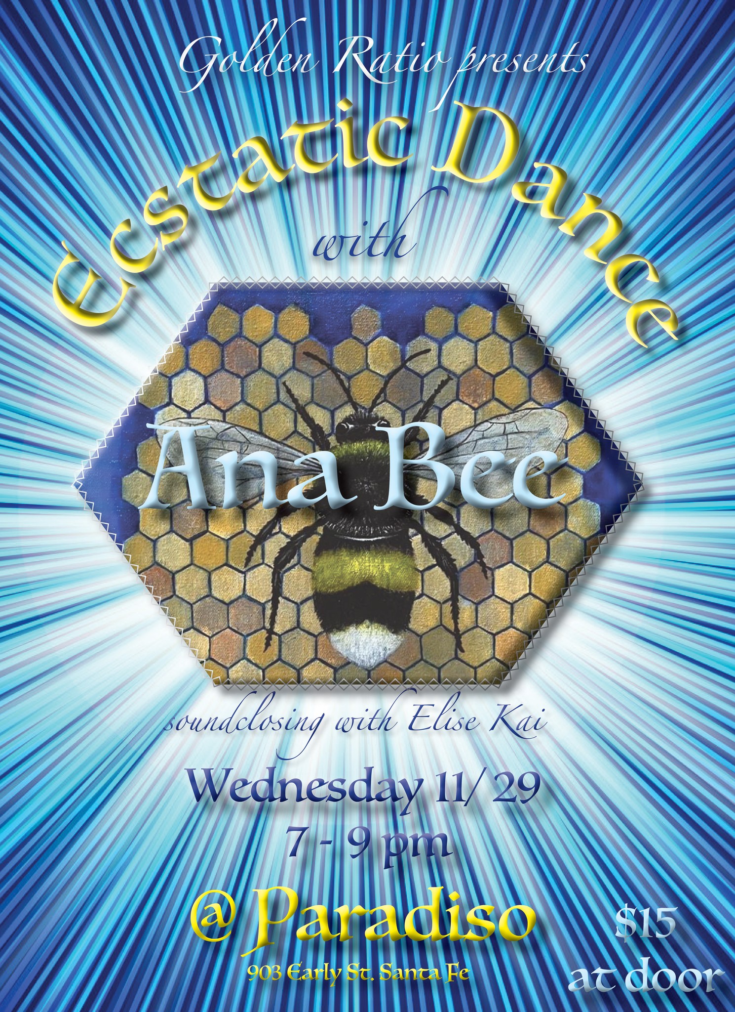 Wednesday Ecstatic Dance with DJ Ana Bee, soundclosing with Kai