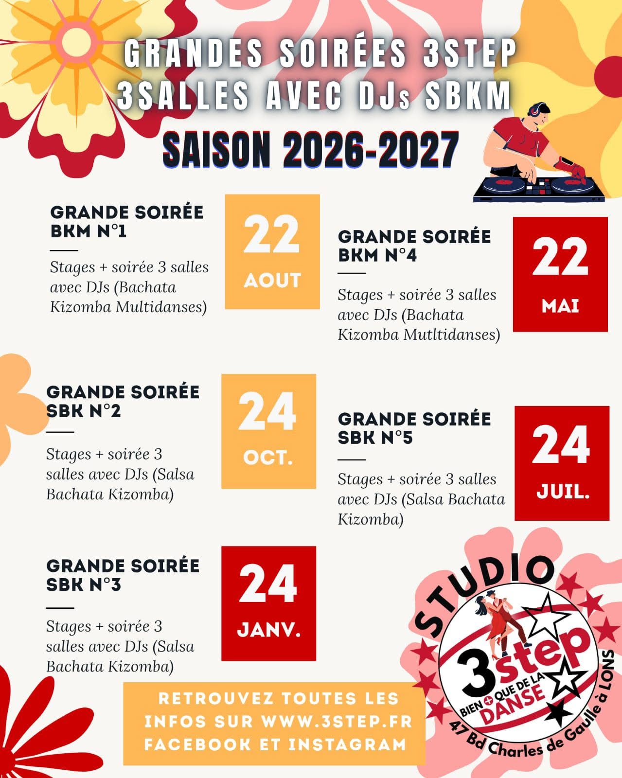Soirée BKM + Stages avant Soirée